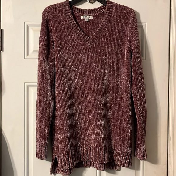 ORVIS VNeck Long Pullover Chenille Sweater Women’s M - Picture 1 of 6